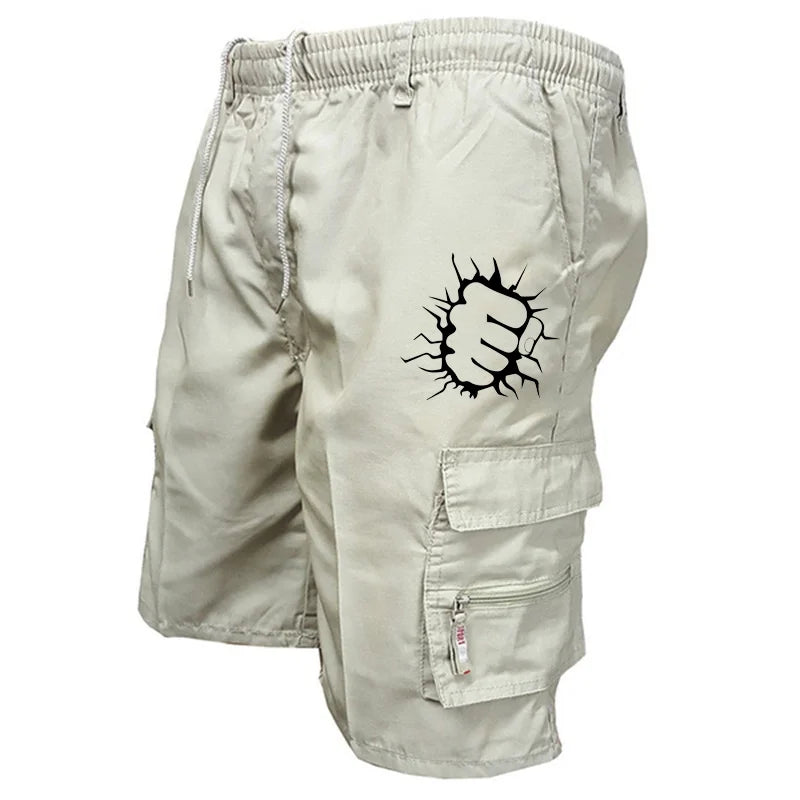 Men's Cargo Shorts Casual Printed Jogging Loose Work Shorts