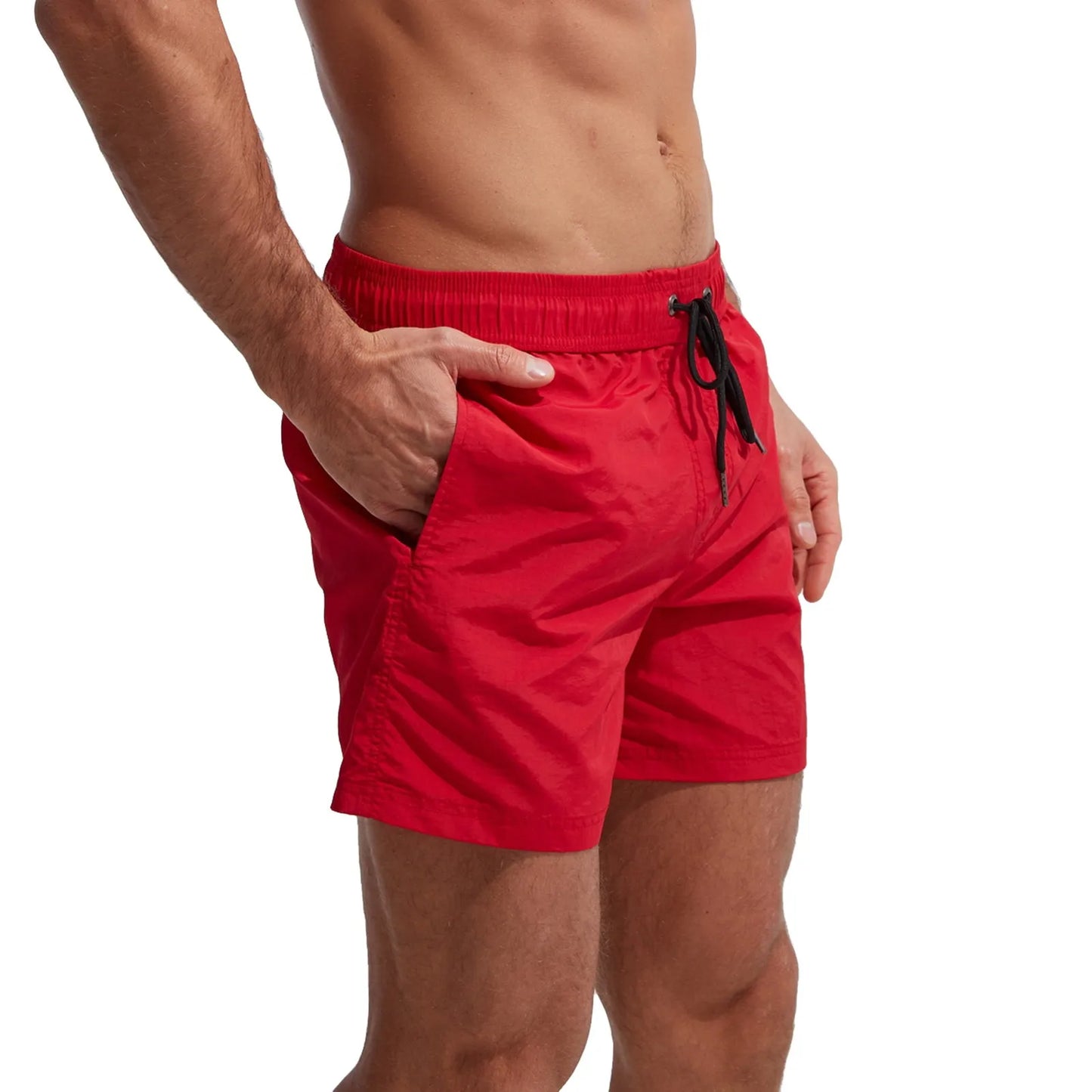 Men's Beach Shorts Back Pocket Slacks Quick-Dry Swim Trunks