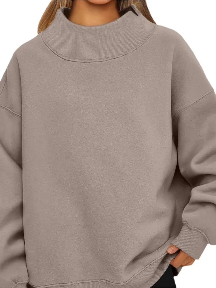 Women's Sweatshirt Long Sleeve Turtleneck Pullover Fleece Top