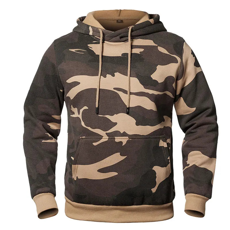 Men's Winter Casual Fleece Hoodies Male Outdoor Camouflage 2XL