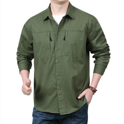 Men's Tactical Long-sleeved Shirts Quick-drying Multi-pocket T-shirt