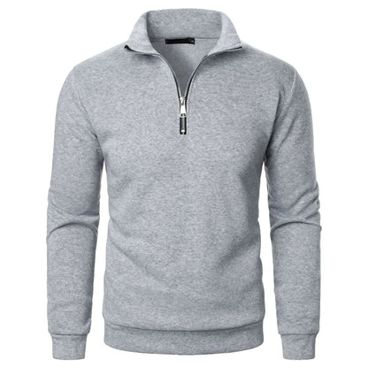 Spring Autumn Fashion High Neck Half Zipper Sweatshirts