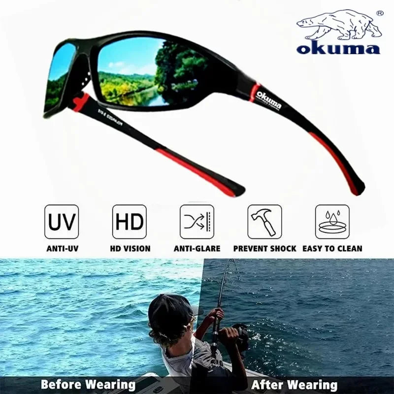 Okuma UV400 Fishing Sunglasses Men's Driving Shades Eyewear