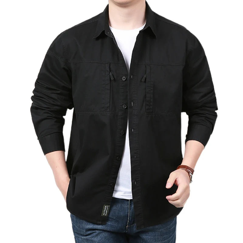 Men's Tactical Long-sleeved Shirts Quick-drying Multi-pocket T-shirt