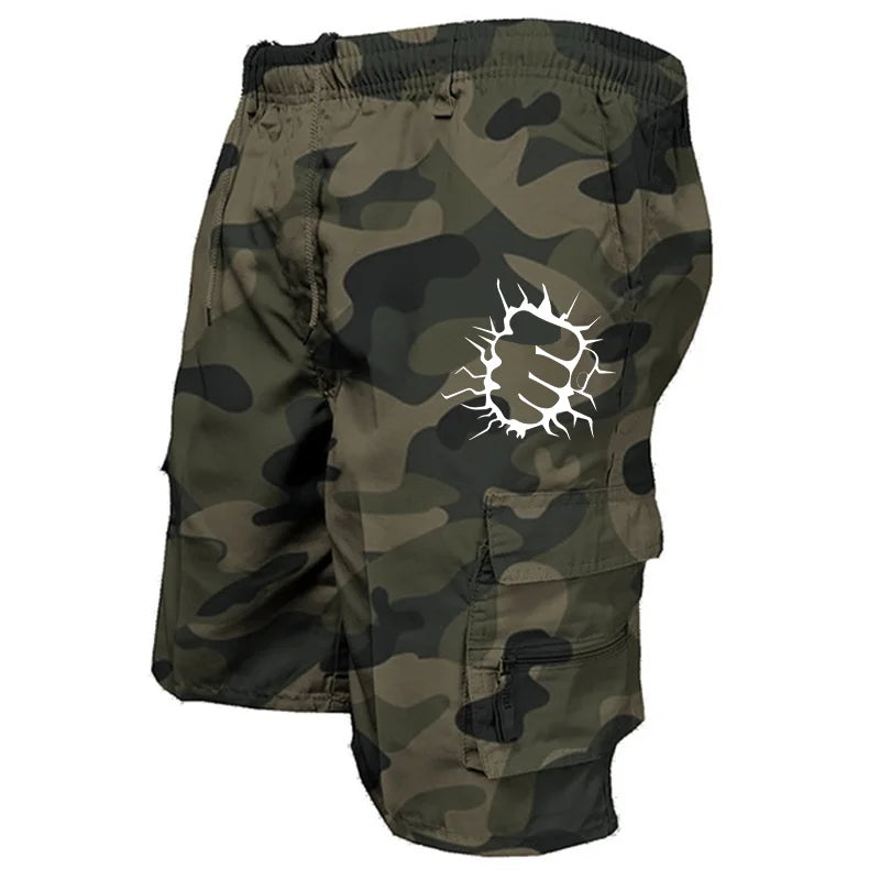 Men's Cargo Shorts Casual Printed Jogging Loose Work Shorts