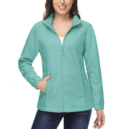 Women's Winter Fleece Jacket – Lightweight, Warm, and Soft Thermal Coat with Zip Pockets