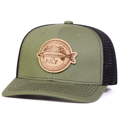 Unisex PRT Fish Leather Label Baseball Net Caps Sunscreen Hat