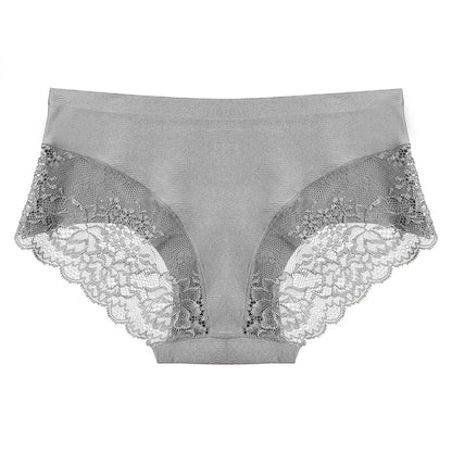 TrowBridge 3PCS Set Women's Panties Lace Underwear Big Size