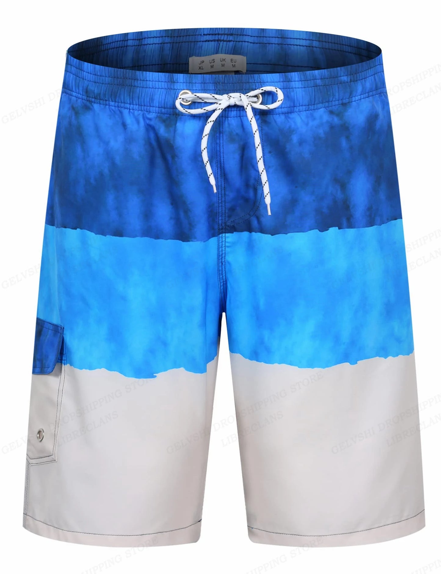 Striped Beach Shorts Men Fashion Swimwear Board Shorts