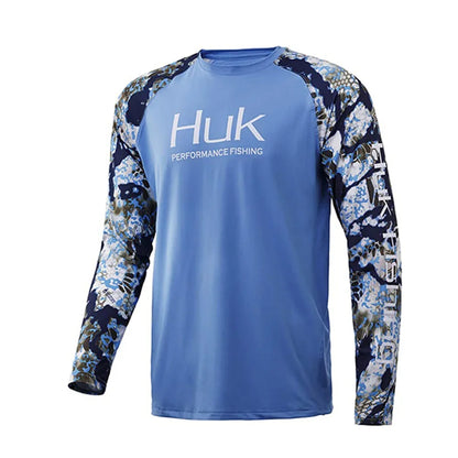 HUK Fishing Shirts Long Sleeve UV Protection Mens Jersey