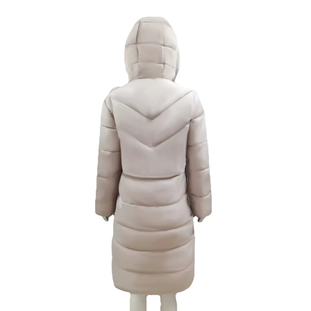 Winter Hooded Women's Cotton Padded Jacket Mid-length Outwear