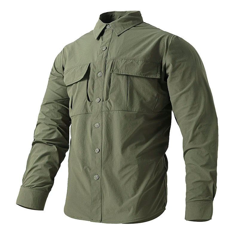 Men's Tactical Long-sleeved Shirt Top Quality Outdoor Cargo