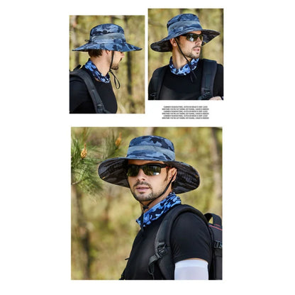 Summer Men Breathable Sun Hat Outdoor Traveling Fishing Hat