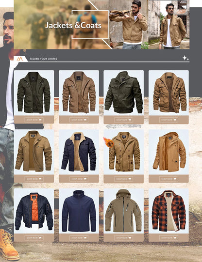MAGCOMSEN Men's Corduroy Jackets Vintage Sherpa Fleece