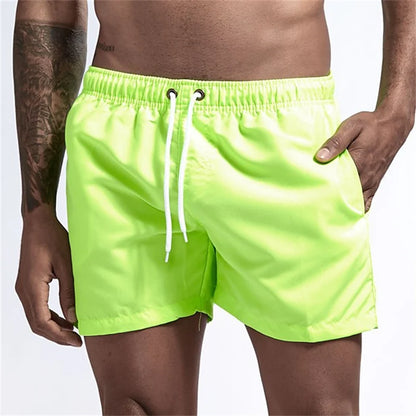 Mens Swim Trunks with Mesh Lining Side Pockets Quick Dry