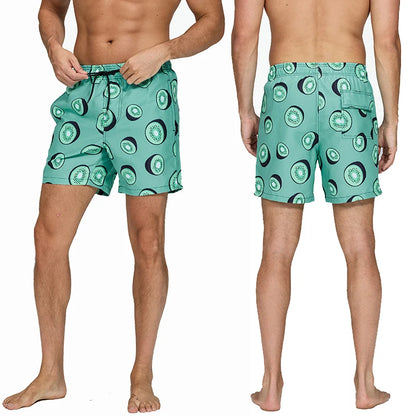 DATIFER Summer Men Beach Print Shorts Surfing Swimwear