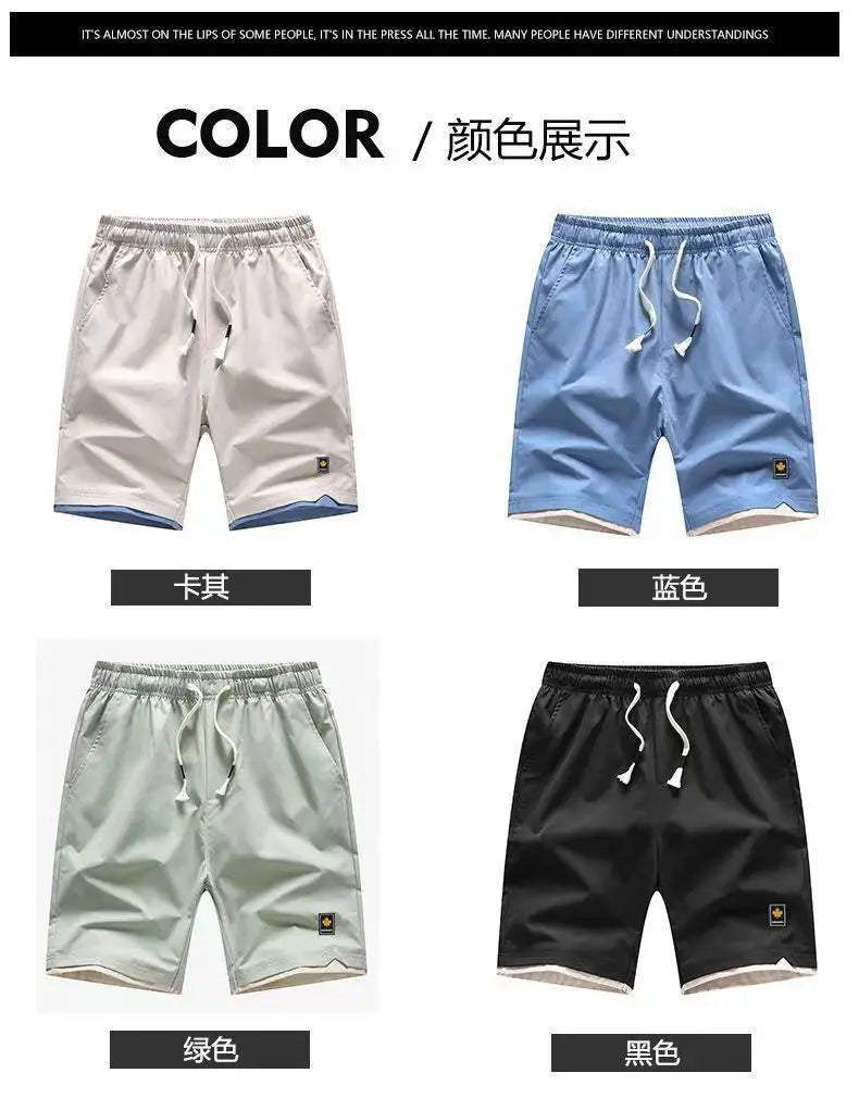 Men's Shorts Summer New Loose Elastic Waist Casual Trend