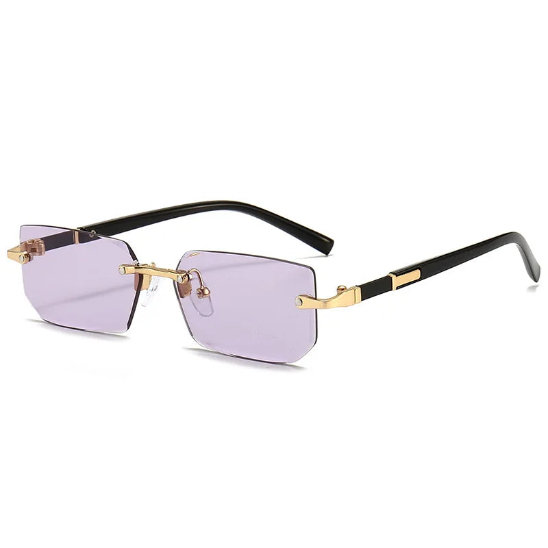 Unisex Rimless Rectangle Fashion Sunglasses