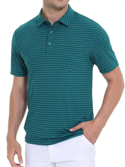 Men's Casual Polo – Short Sleeve Streetwear Shirt for Vacation & Daily Wear