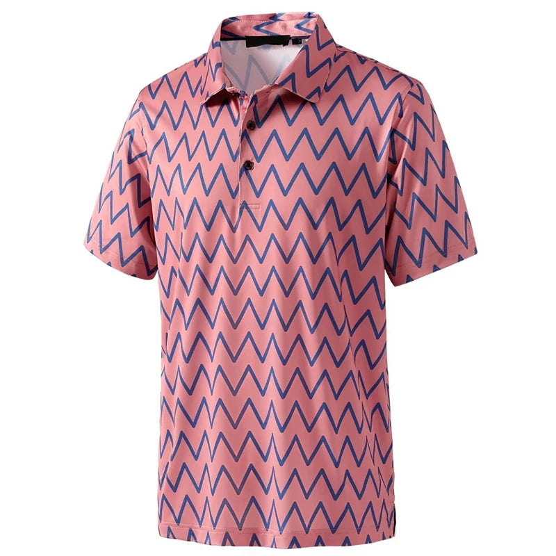 Men's Printed Polo Golf Shirt Pattern