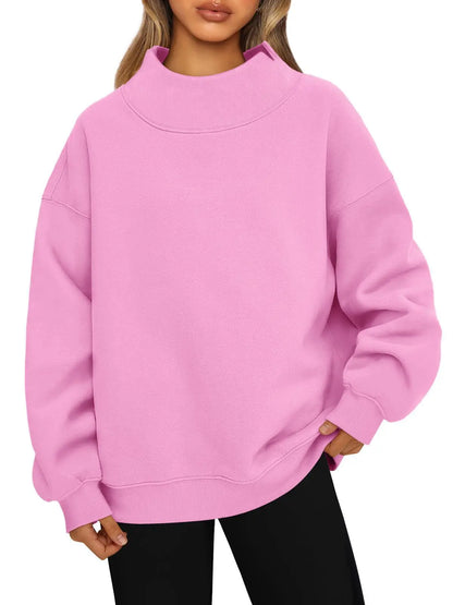 Women's Sweatshirt Long Sleeve Turtleneck Pullover Fleece Top