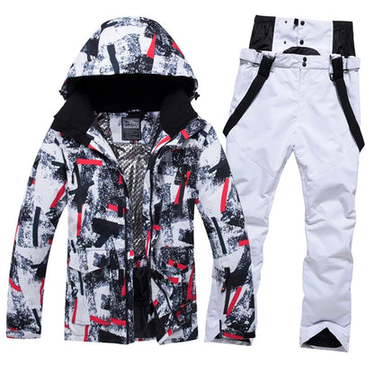 New Men Women Snow Wear Waterproof Ski Suit Set Outdoor Fashion