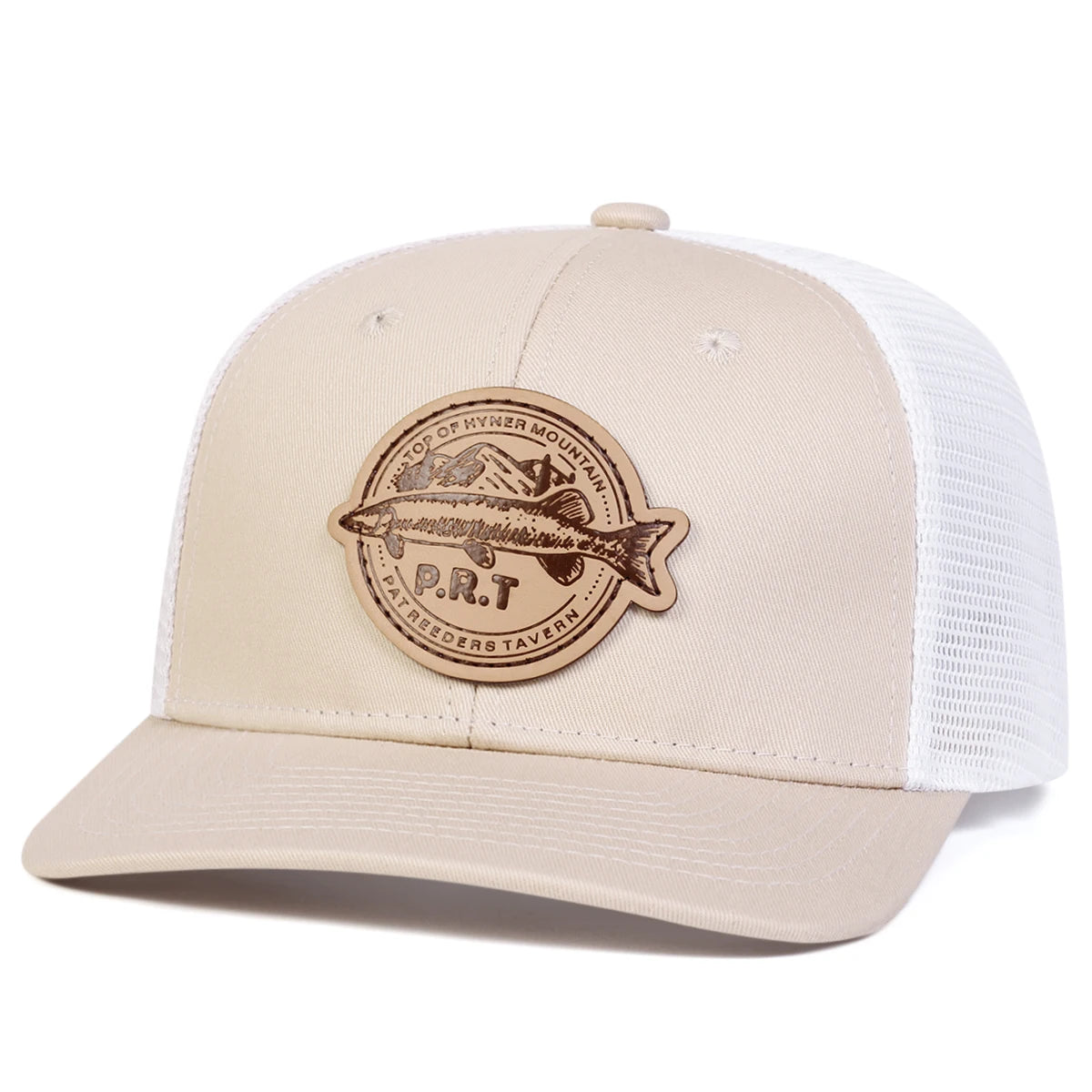 Unisex PRT Fish Leather Label Baseball Net Caps Sunscreen Hat