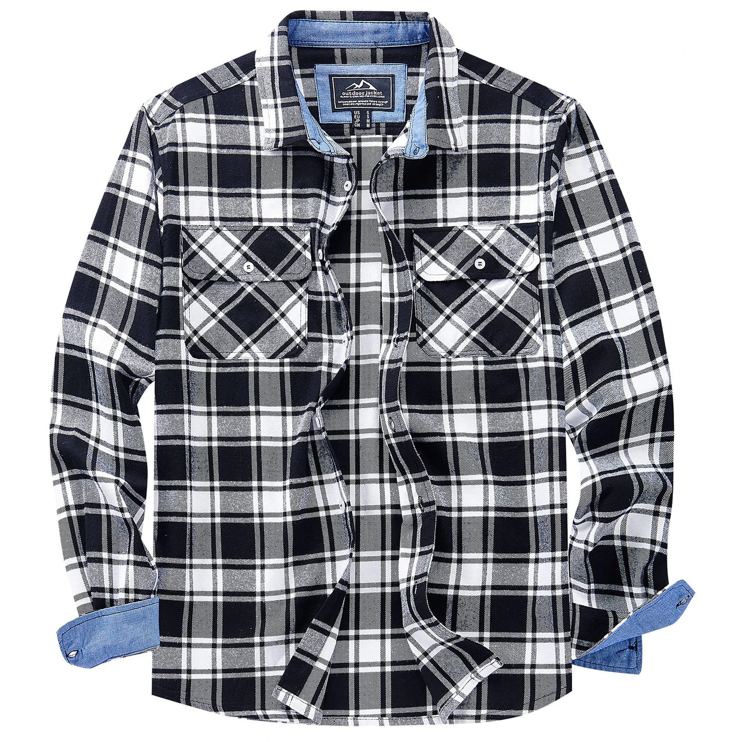 MAGCOMSEN Autumn Windproof Men's Flannel Shirt Warm Casual