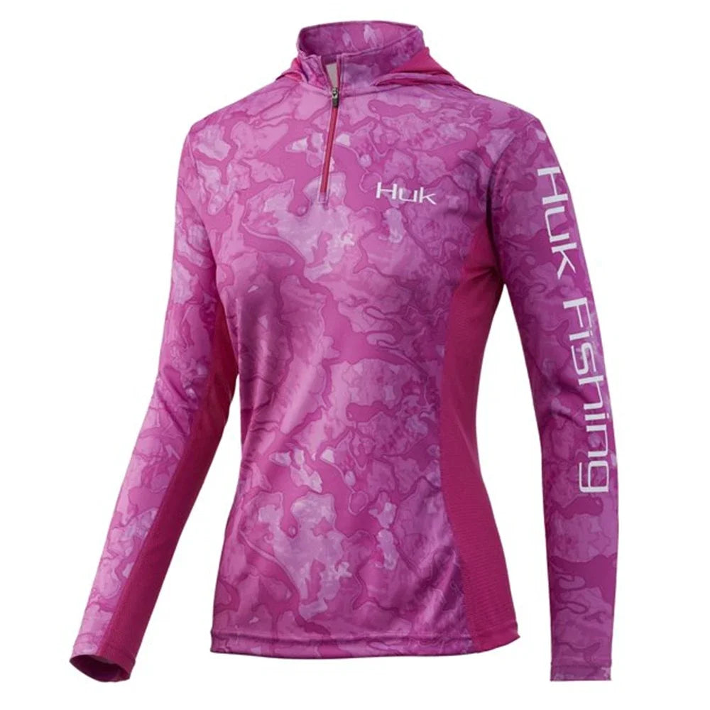 Fishing Shirts Performance Fishing Hoodie Women Summer Outdoor Sports Long Sleeve Jersey