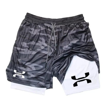 Running Shorts Men Gym Sports Shorts 2 In 1 Quick Dry Summer