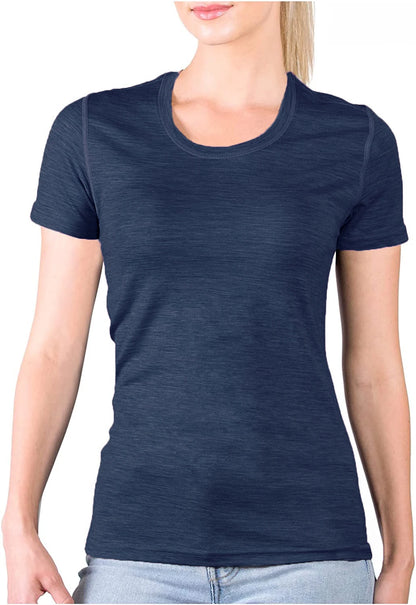 100% Merino Wool T Shirt Women Slim Fit Base Layer Tee