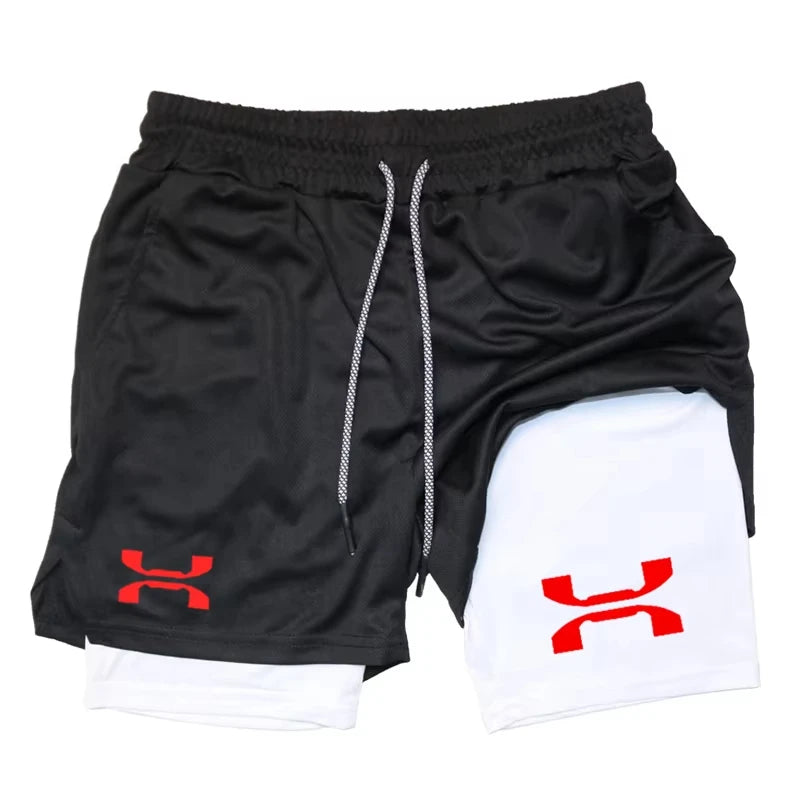 Running Shorts Men Gym Sports Shorts 2 In 1 Quick Dry Summer