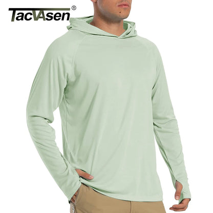 TACVASEN Sun Protection T-Shirts Mens Long Sleeve Hoodie