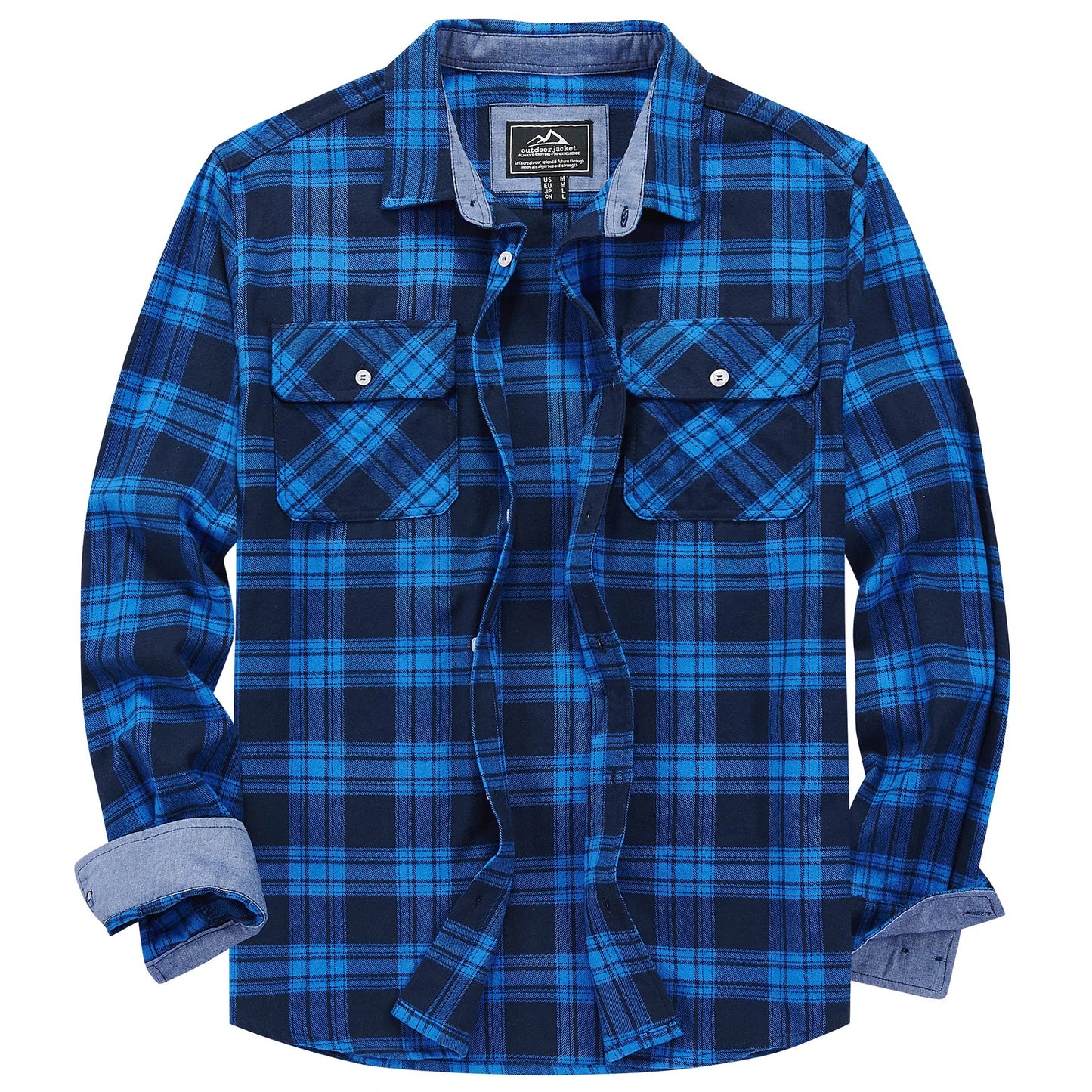 MAGCOMSEN Autumn Windproof Men's Flannel Shirt Warm Casual