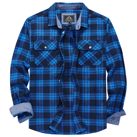 MAGCOMSEN Autumn Windproof Men's Flannel Shirt Warm Casual