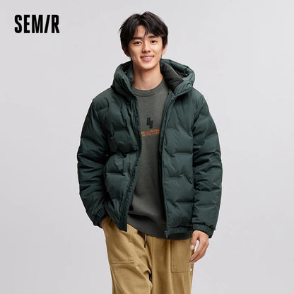 Semir Down Jacket Men 2024 New Waterproof Hooded Outerwear