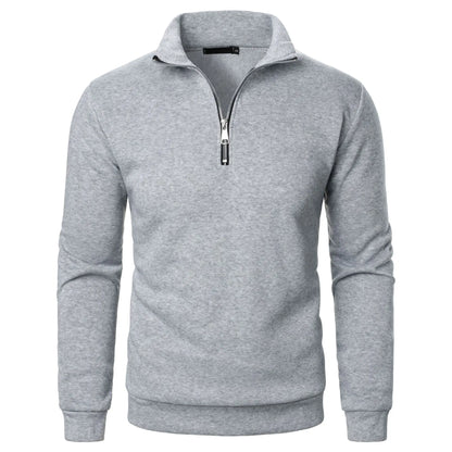 Spring Autumn Fashion High Neck Half Zipper Sweatshirts