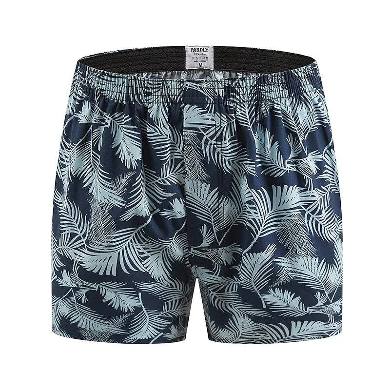 1Pc Men's Boxers Printing Arrow Panties Oversized Cotton Shorts