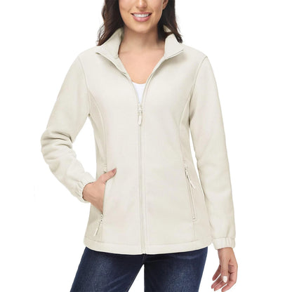 Women's Winter Fleece Jacket – Lightweight, Warm, and Soft Thermal Coat with Zip Pockets