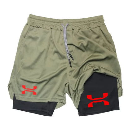 Running Shorts Men Gym Sports Shorts 2 In 1 Quick Dry Summer