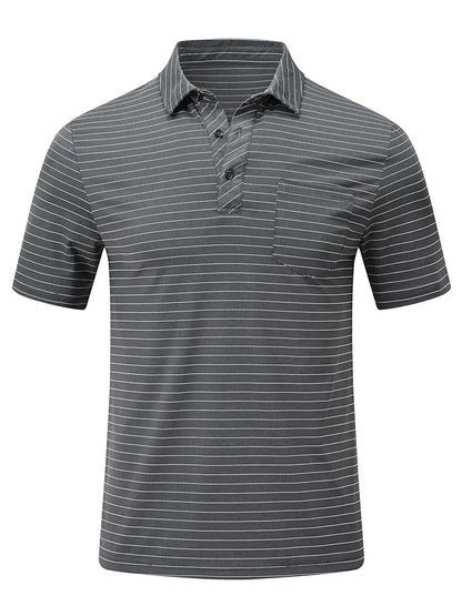 Men's Casual Polo – Short Sleeve Streetwear Shirt for Vacation & Daily Wear