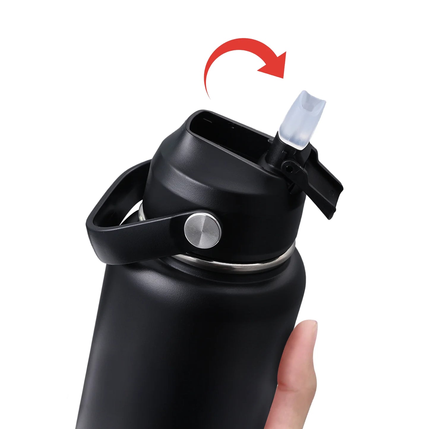 40oz Insulated Water Bottle with Straw Handle