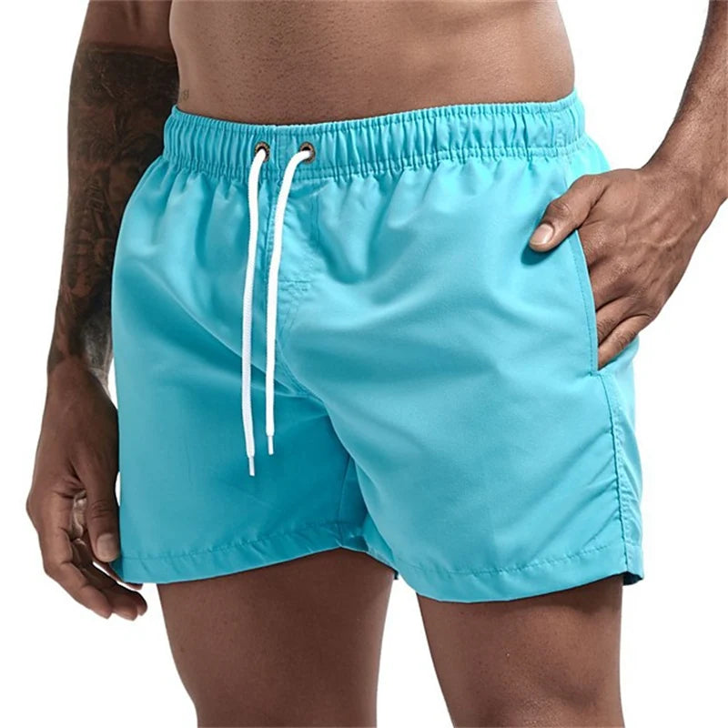 Mens Swim Trunks with Mesh Lining Side Pockets Quick Dry