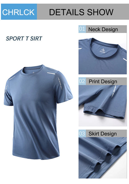 CHRLCK Men's Quick Drying Breathable Outdoor Sports T-shirt