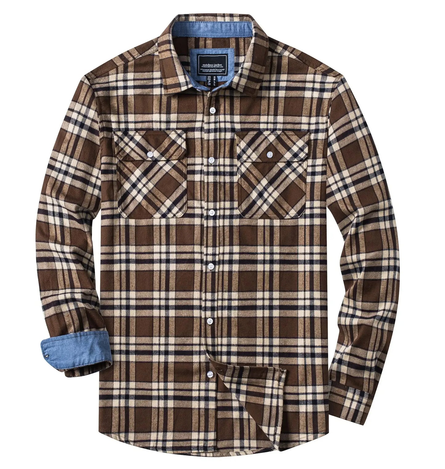 Oversize Casual Cotton Plaid Button Down Shirt